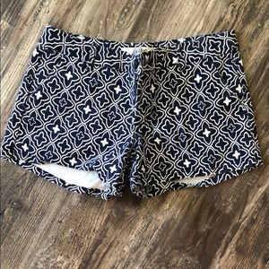 Preppy blue and white shorts